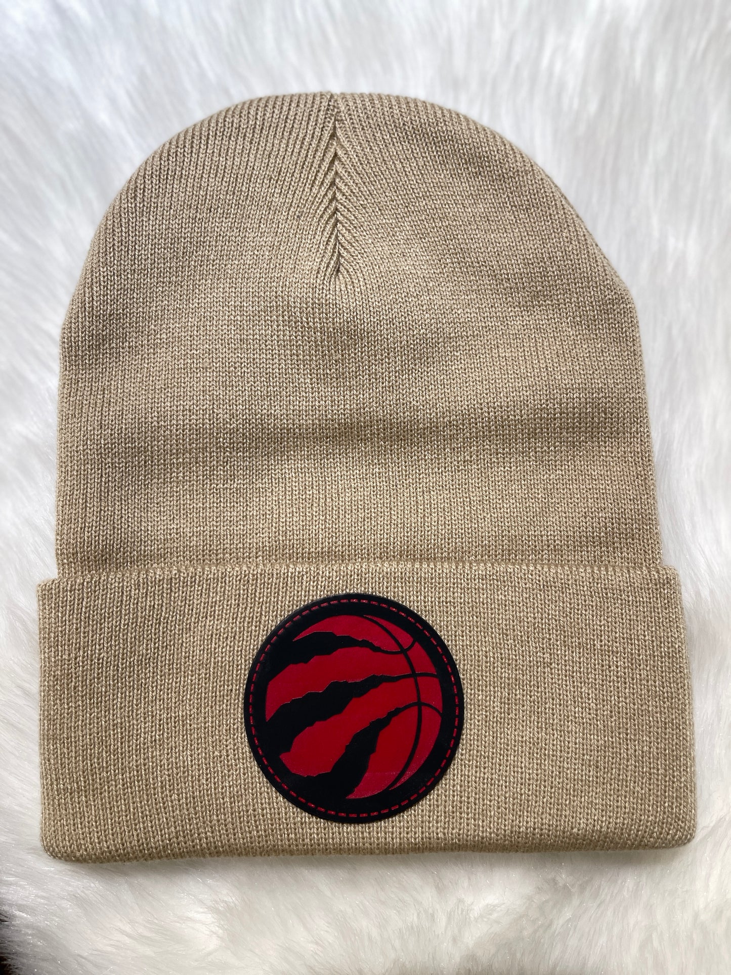 Raptors - Toque with Leatherette Patch