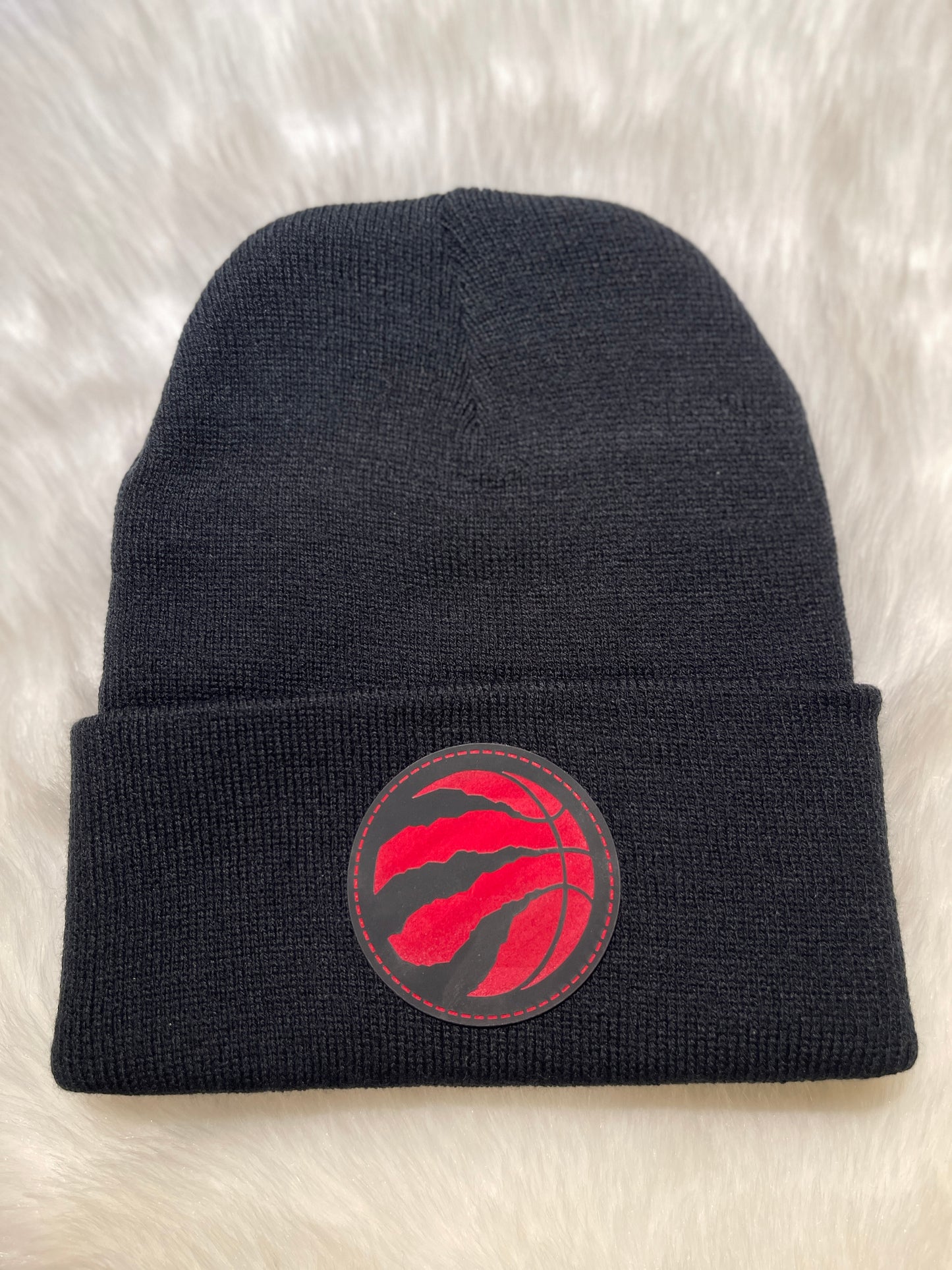 Raptors - Toque with Leatherette Patch