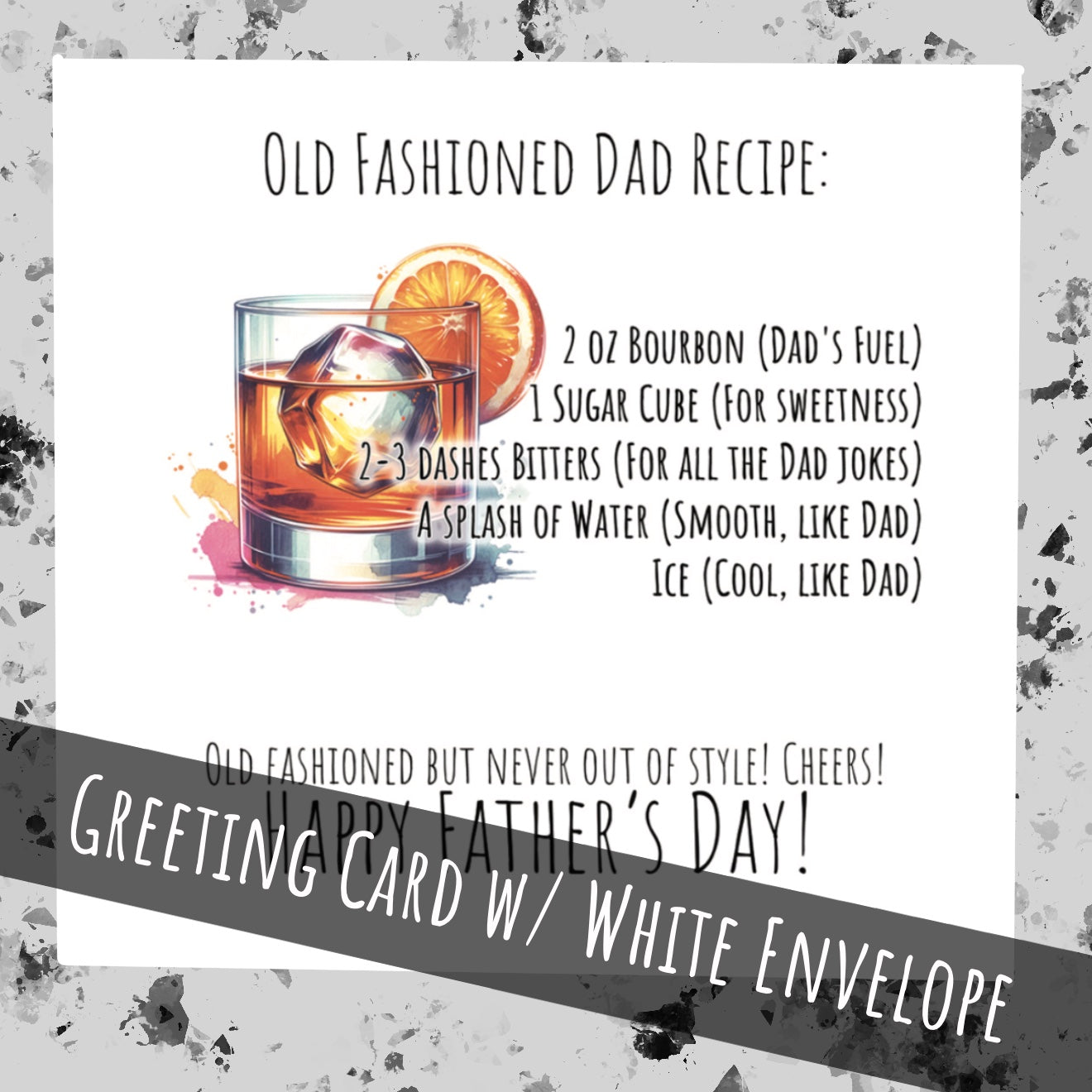 Old Fashioned Dad Recipe Father’s Day Greeting Card