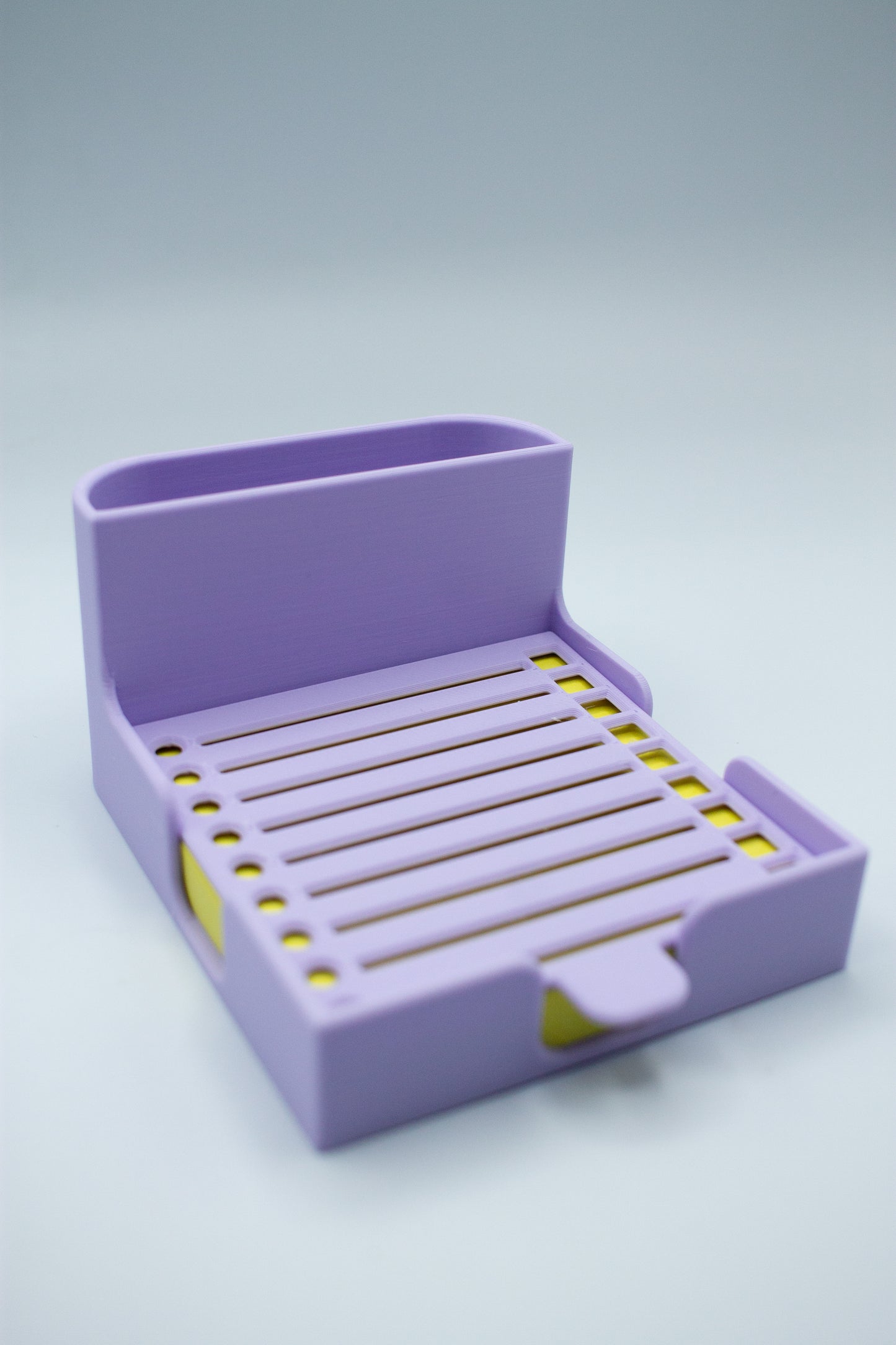 Sticky Note Holder with Built-In Pen Holder and To-Do Stencil - 3x3"