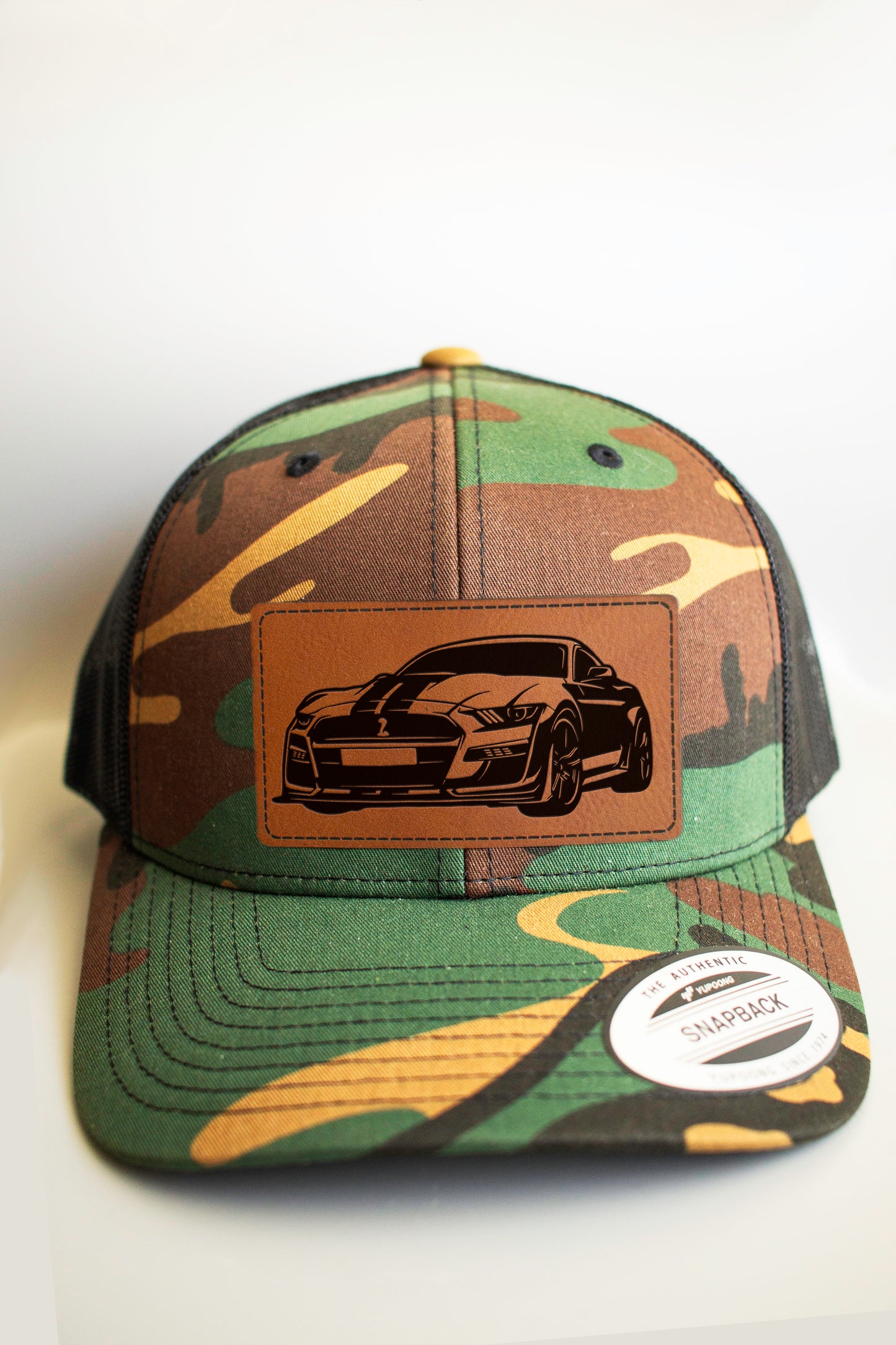 Ford Mustang Shelby Trucker Cap with Leatherette Patch