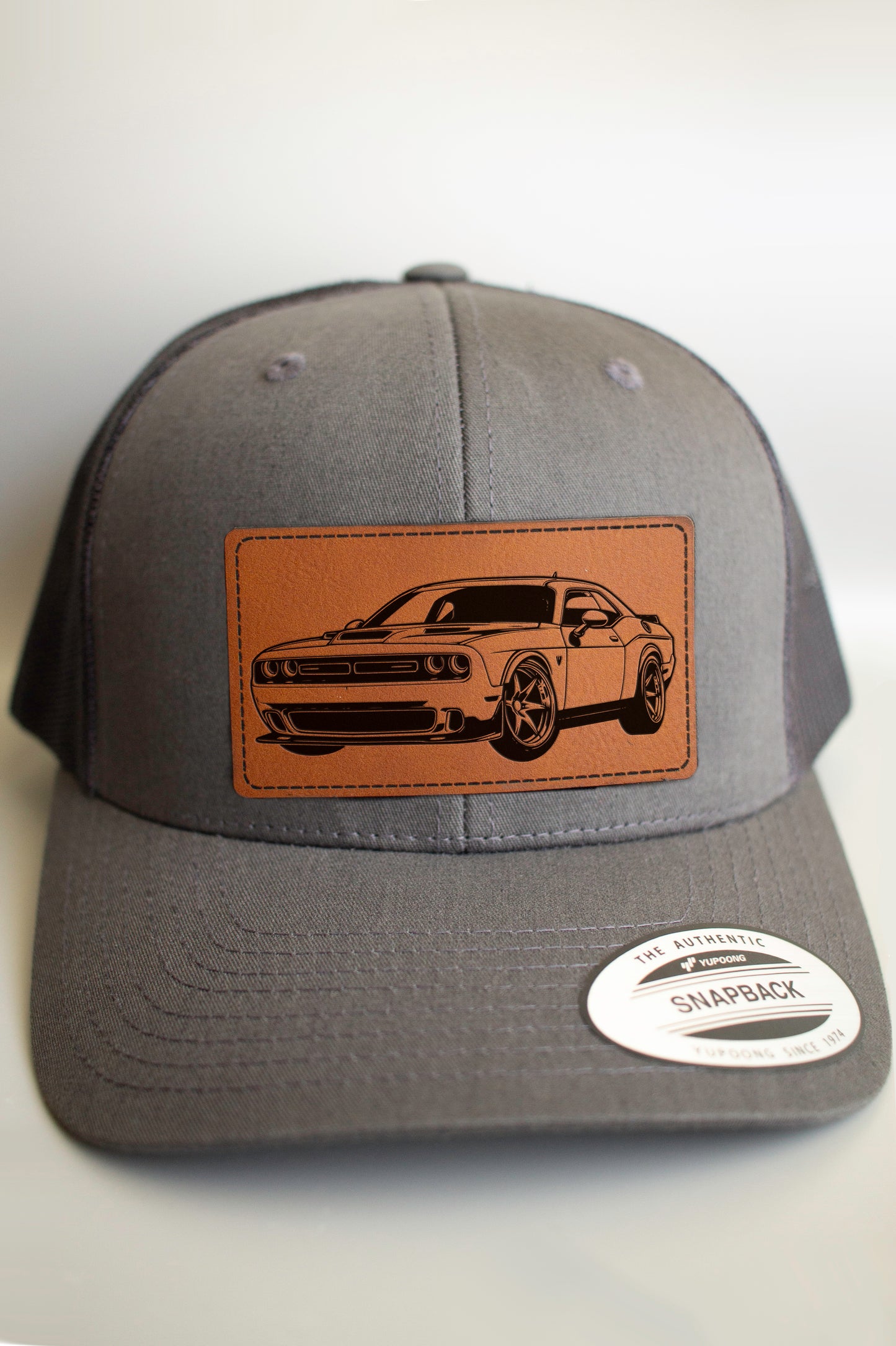 Dodge Challenger Trucker Cap with Leatherette Patch