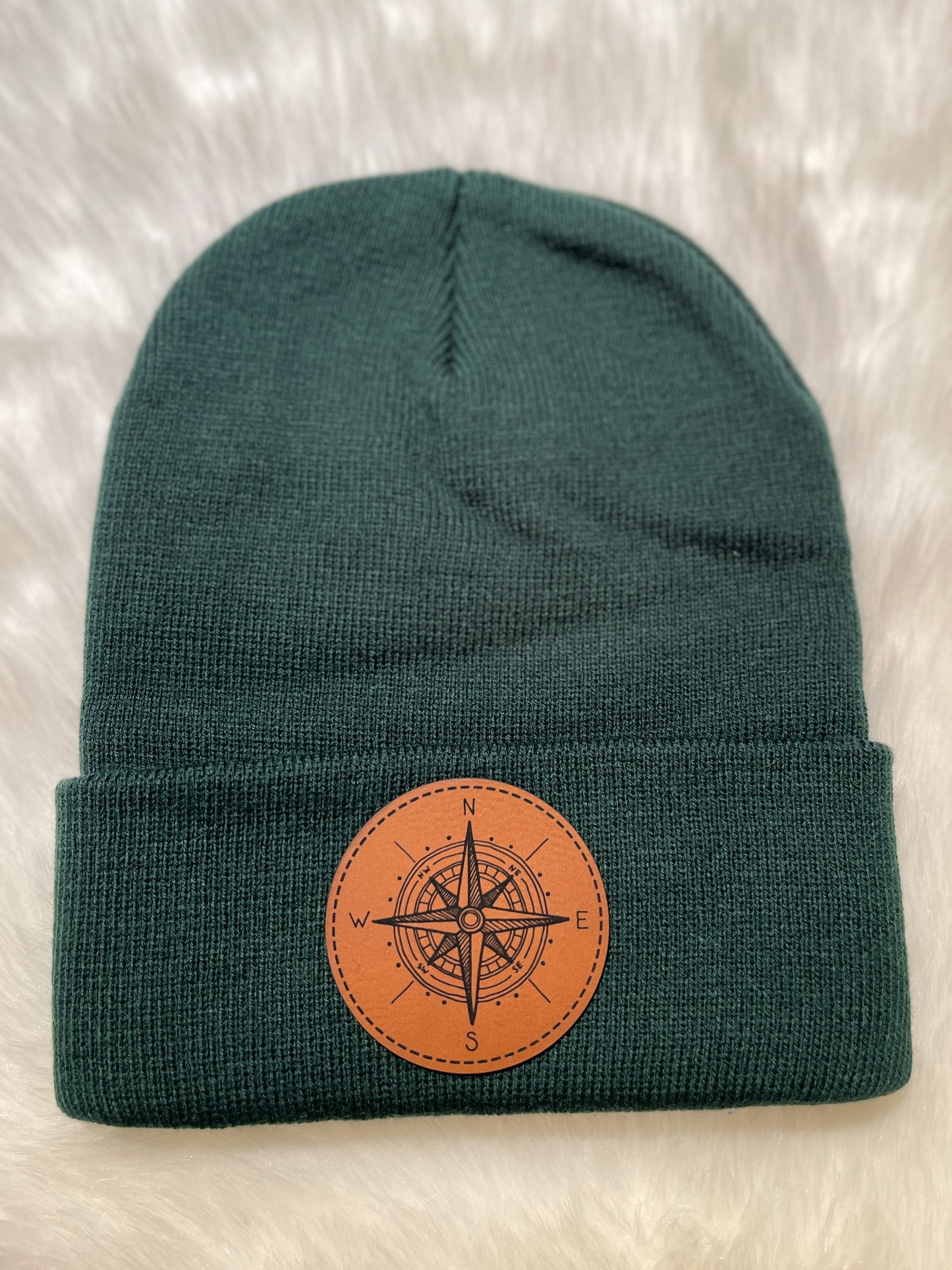 Compass - Toque with Leatherette Patch