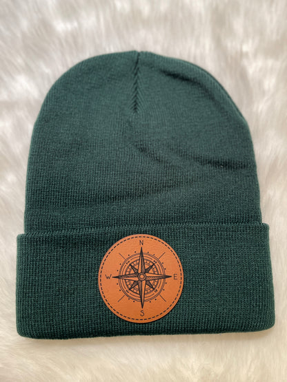 Compass - Toque with Leatherette Patch