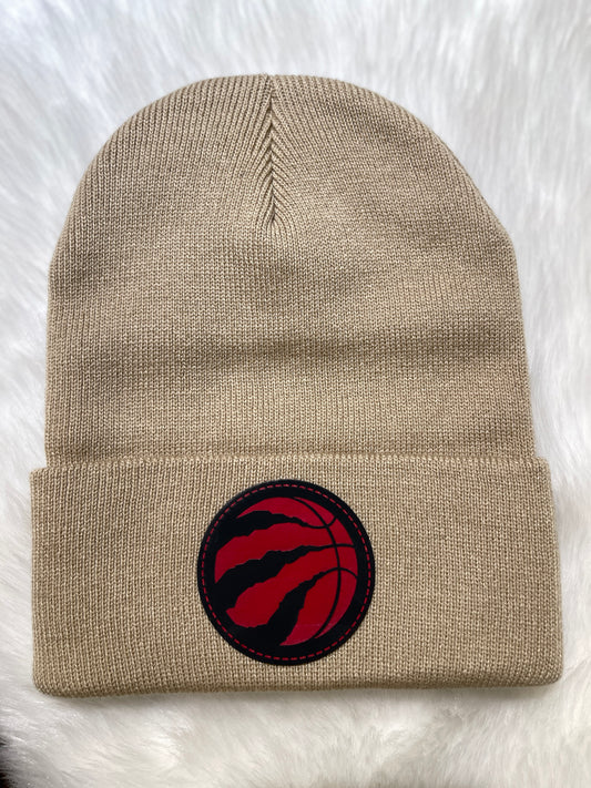 Raptors - Toque with Leatherette Patch