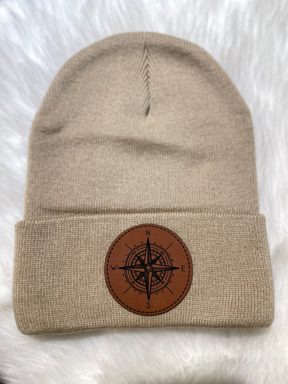 Compass - Toque with Leatherette Patch