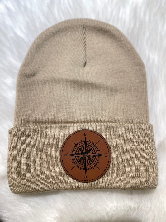 Compass - Toque with Leatherette Patch
