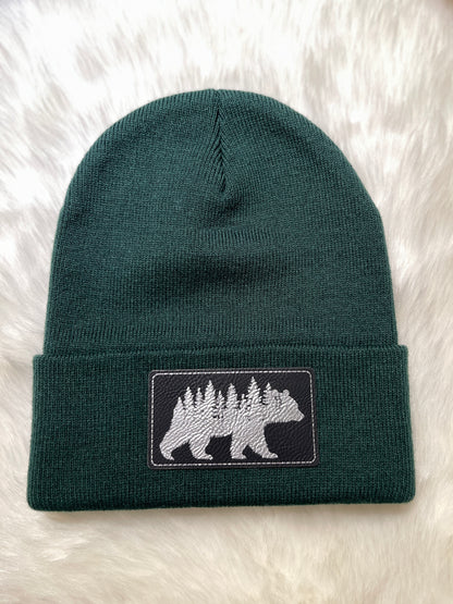 Bear Forest - Toque with Leatherette Patch