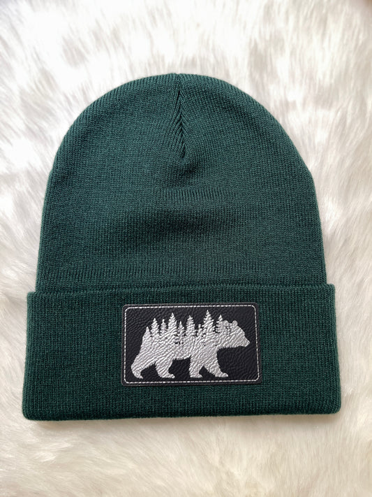 Bear Forest - Toque with Leatherette Patch