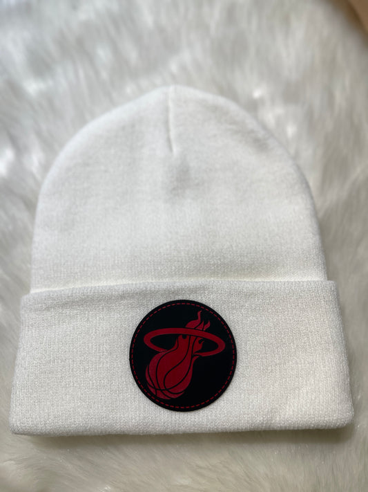 Miami Heat - Toque with Leatherette Patch
