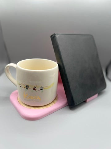 Book Rest with Round Wooden Coaster