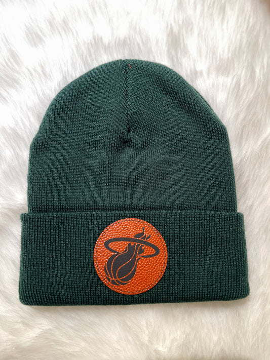 Miami Heat - Toque with Leatherette Patch