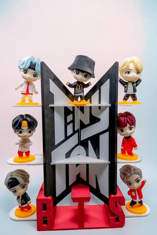 BTS display stand - Red BTS White shelves - Arirang