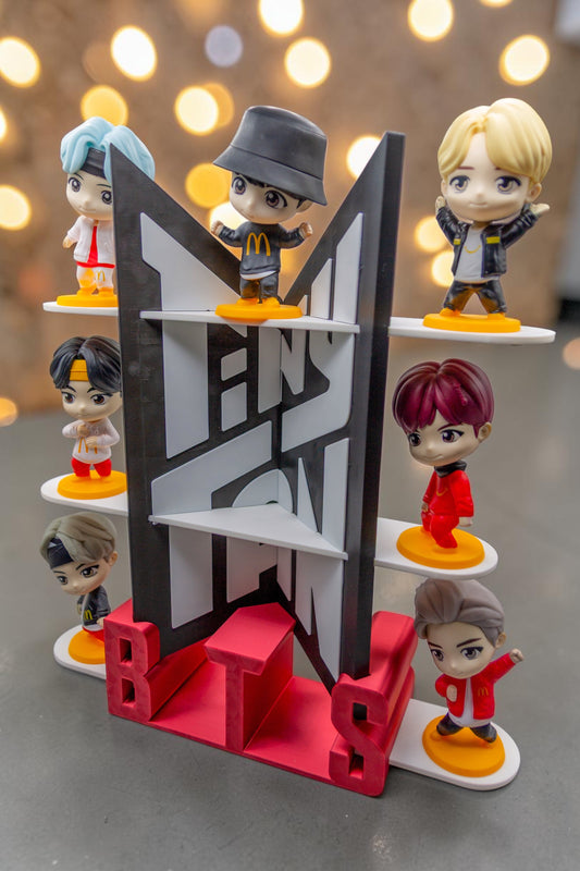 BTS display stand - Red BTS White shelves - Arirang