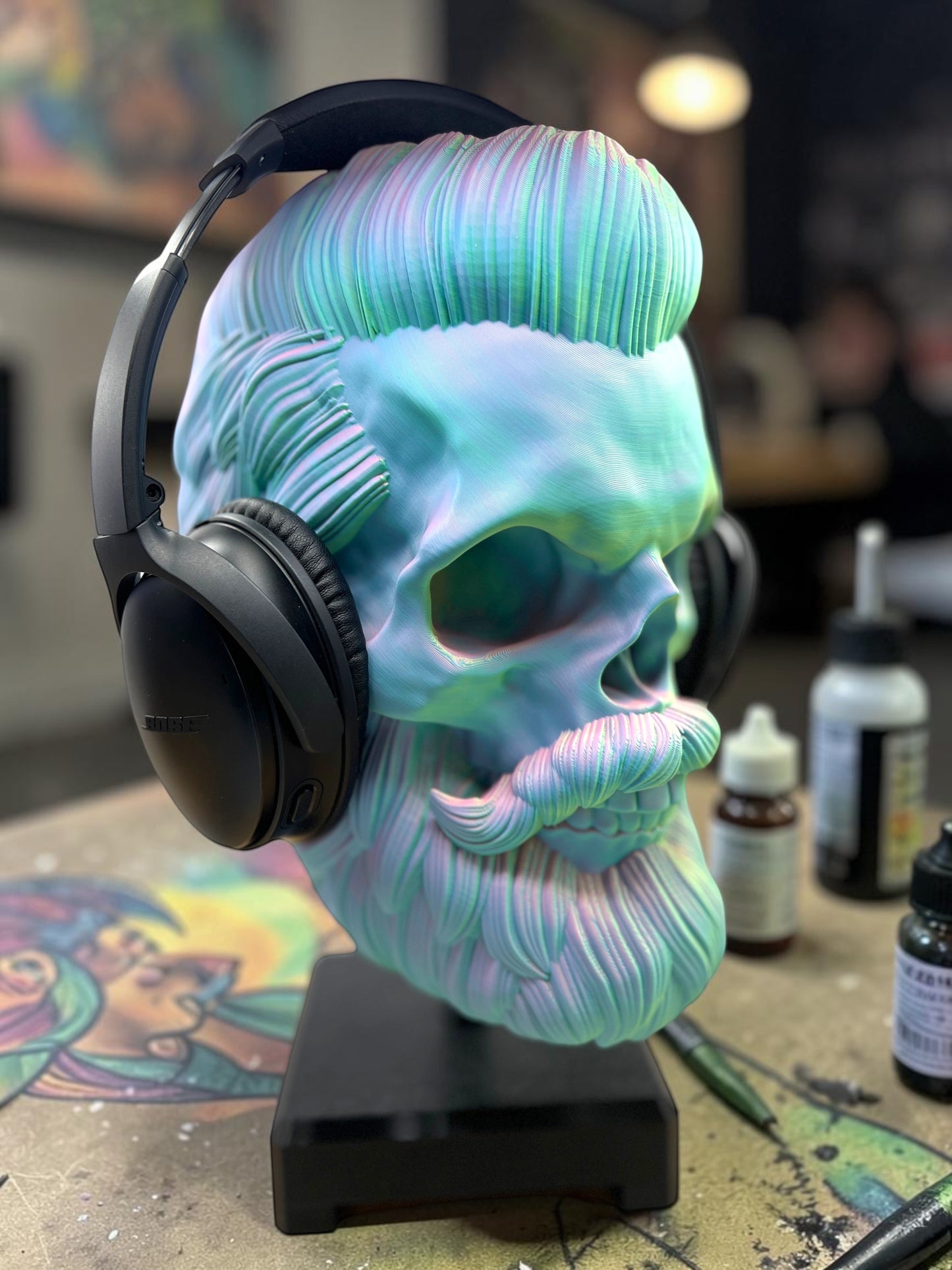 Bearded Skull with stand