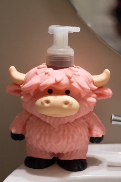 Pink Highland Cow Foam Soap Holder
