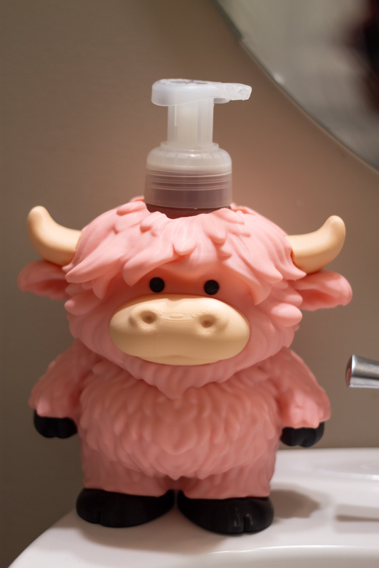 Pink Highland Cow Foam Soap Holder