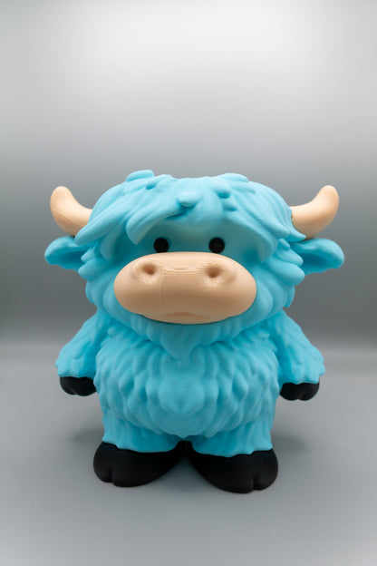 Blue Highland Cow Foam Soap Holder