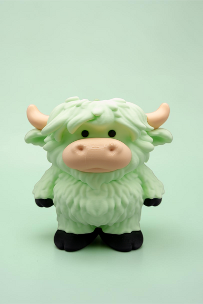 Mint Green Highland Cow Foam Soap Holder