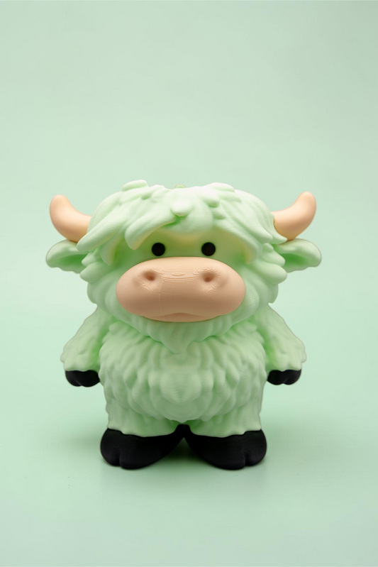 Mint Green Highland Cow Foam Soap Holder