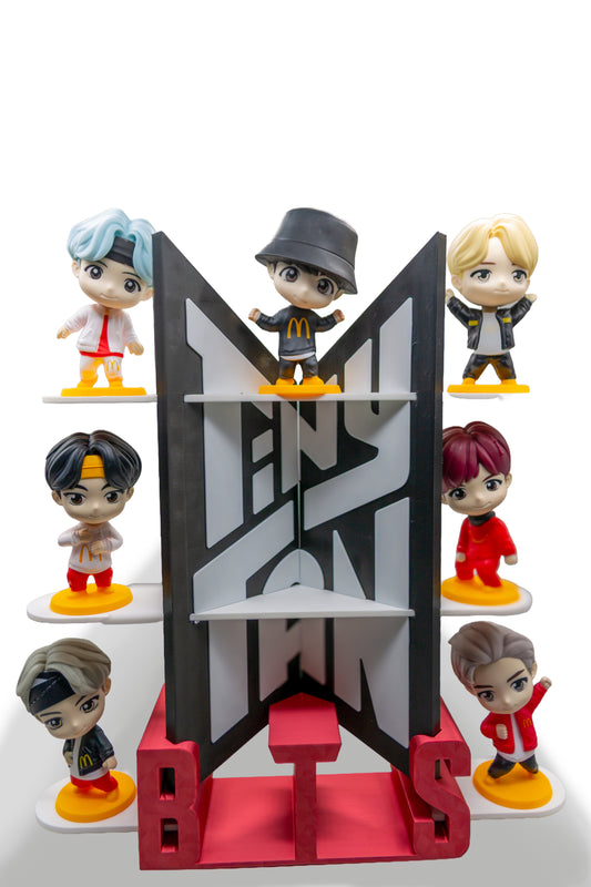 BTS display stand - Red BTS White shelves - Arirang