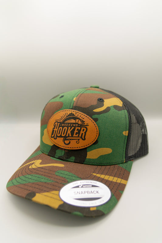 Weekend Hooker Rawhide Patch Camouflage Trucker Cap