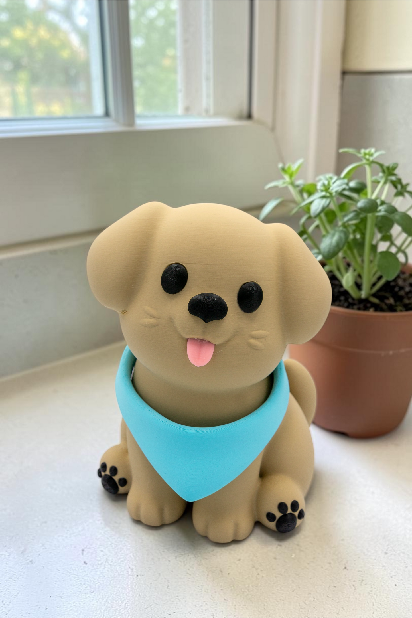 Brown Puppy with Bandana Foam Soap Holder