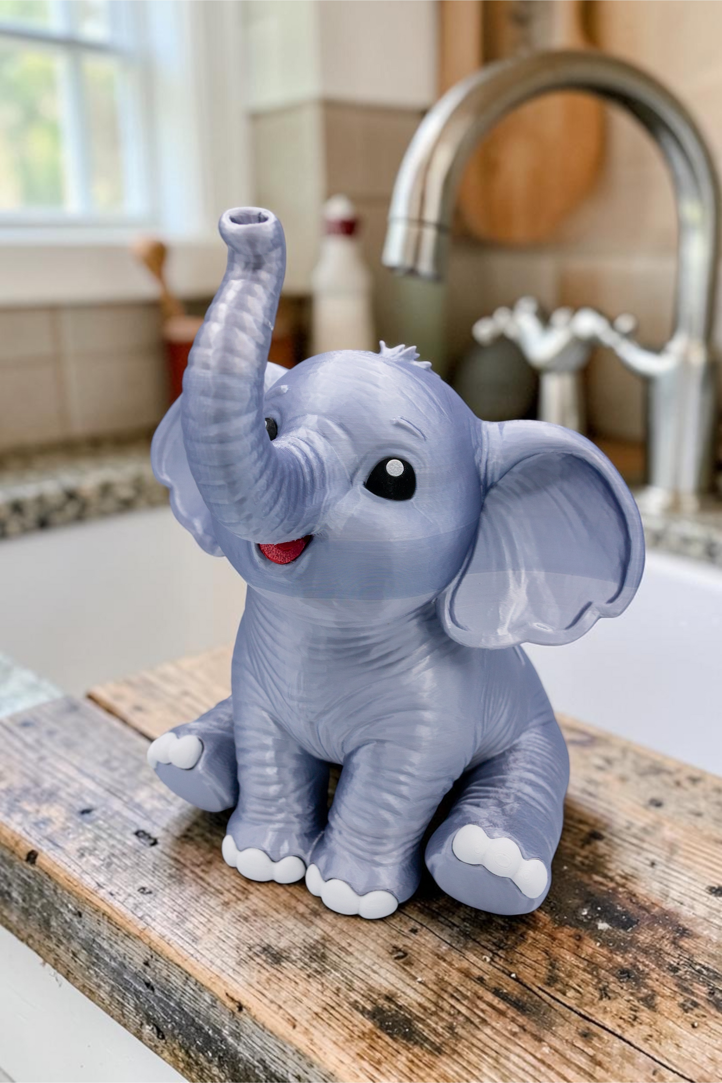 Silver Elephant Foam Soap Holder