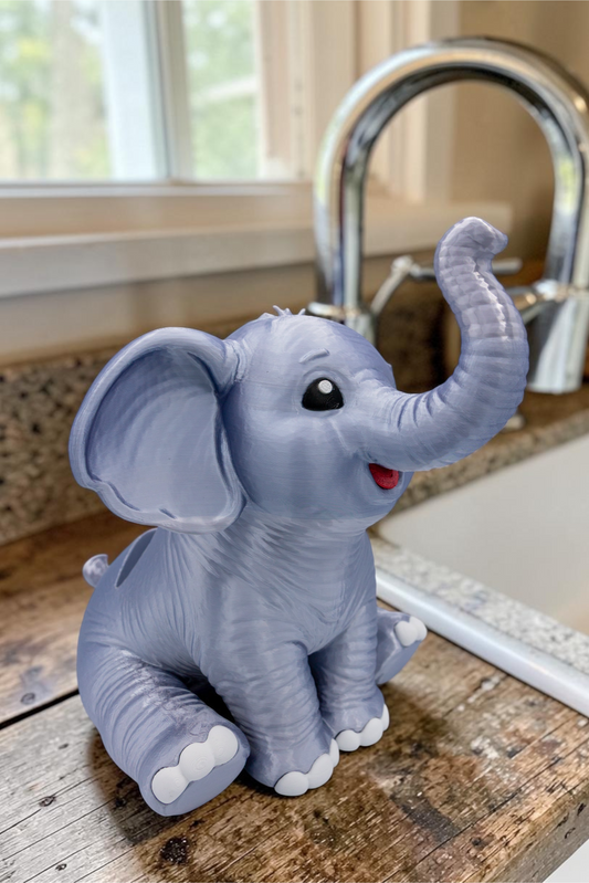 Silver Elephant Foam Soap Holder
