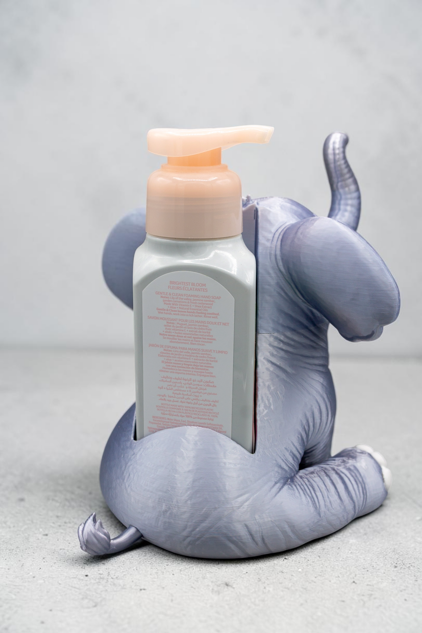 Silver Elephant Foam Soap Holder