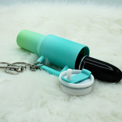 Tiny Stash Tumbler Keychain Ombré – 3D Printed Miniature Container