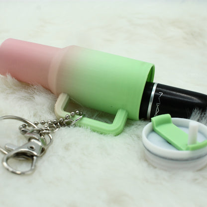 Tiny Stash Tumbler Keychain Ombré – 3D Printed Miniature Container