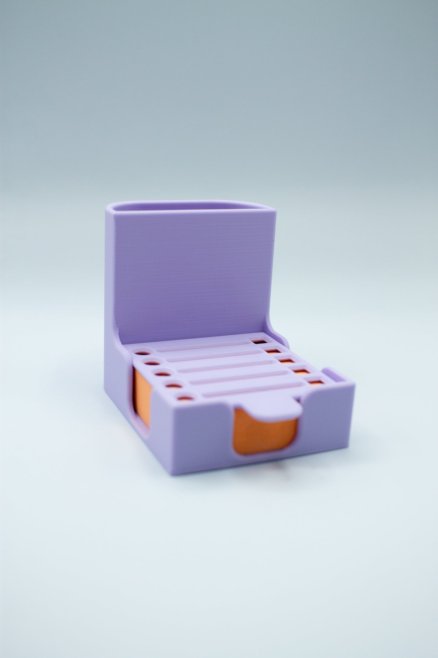 Sticky Note Holder with Built-In Pen Holder and To-Do Stencil - 2x2"