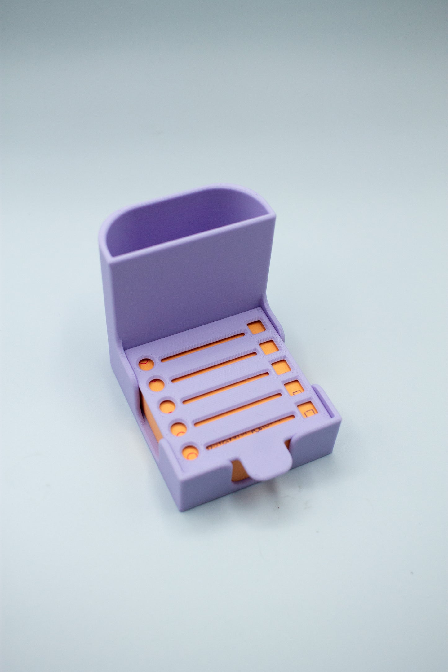 Sticky Note Holder with Built-In Pen Holder and To-Do Stencil - 2x2"