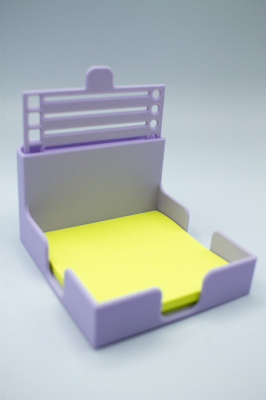 Sticky Note Holder with Built-In Pen Holder and To-Do Stencil - 3x3"