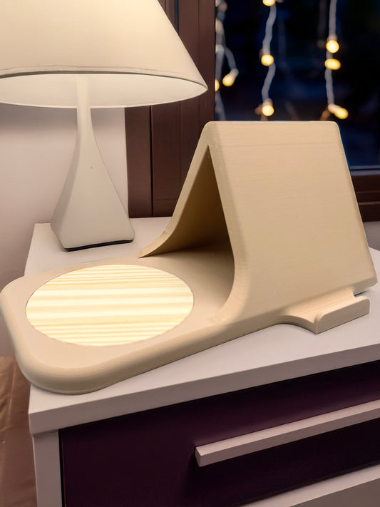 Book Rest with Round Wooden Coaster