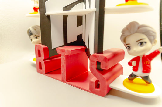 BTS display stand - Red BTS White shelves - Arirang