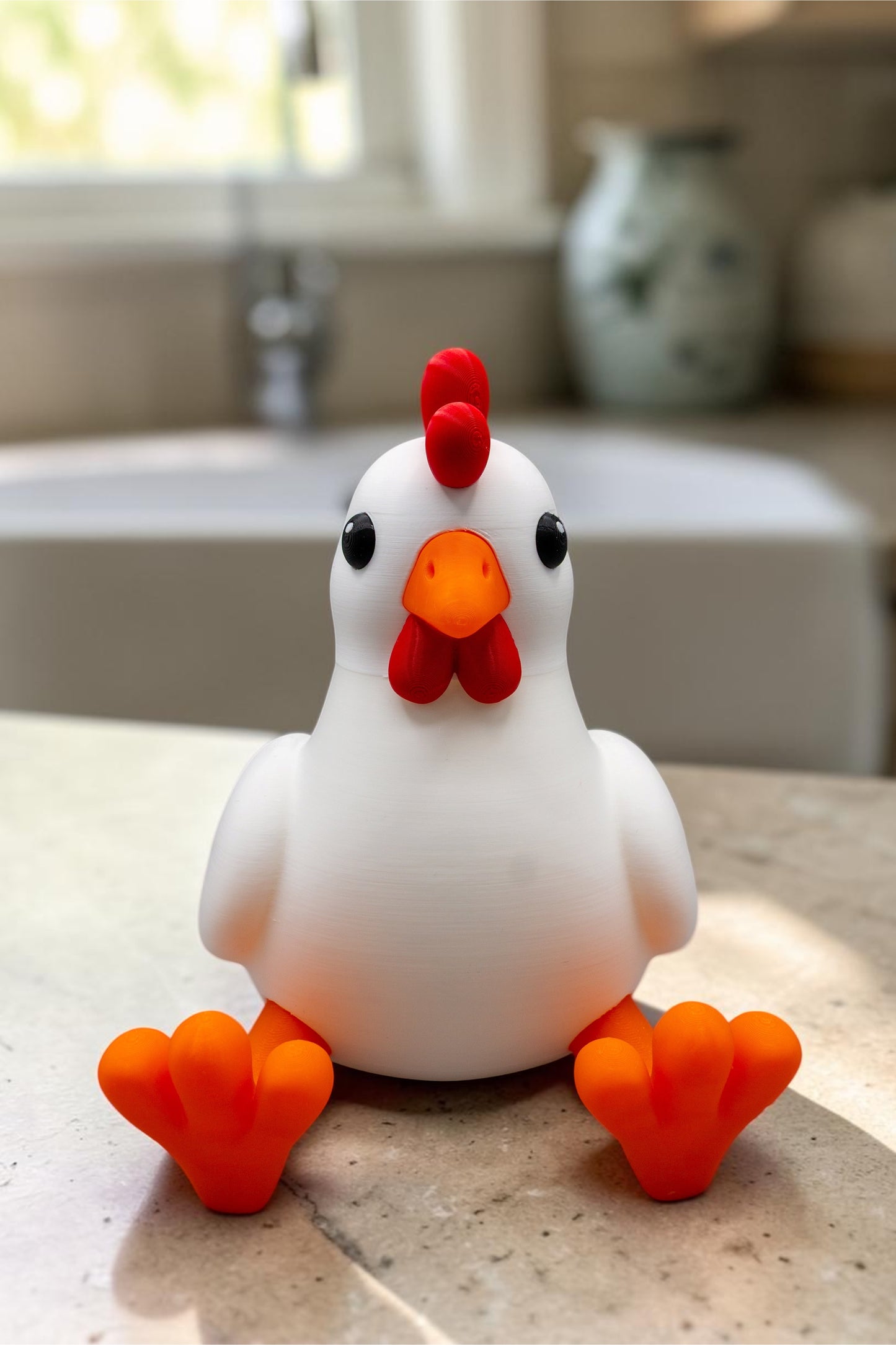 White Chicken Foam Soap Holder