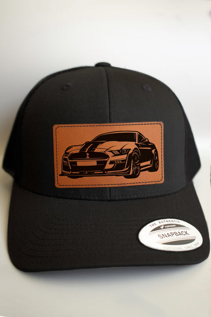 Ford Mustang Shelby Trucker Cap with Leatherette Patch