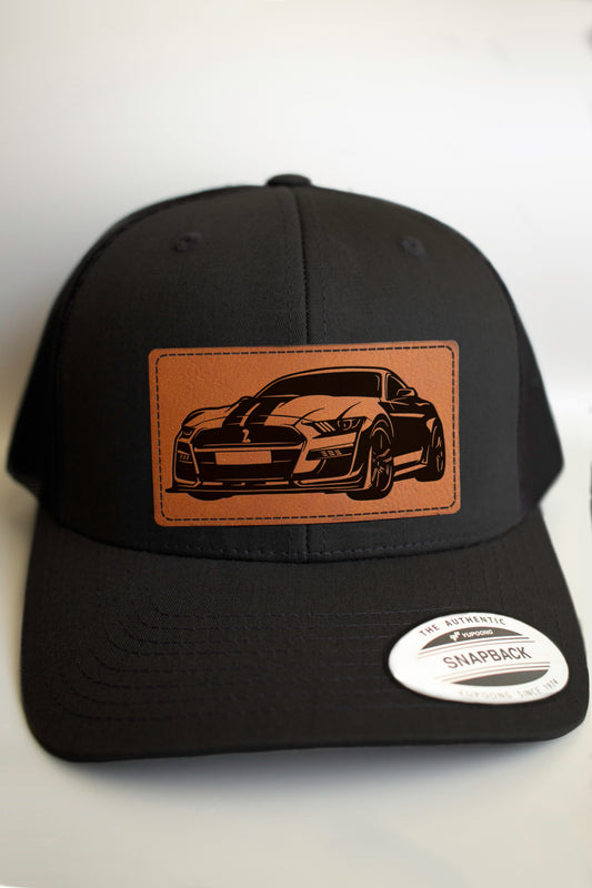 Ford Mustang Shelby Trucker Cap with Leatherette Patch