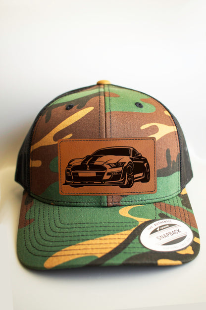 Ford Mustang Shelby Trucker Cap with Leatherette Patch