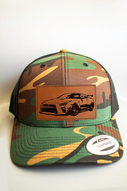 Nissan GTR Trucker Cap with Leatherette Patch