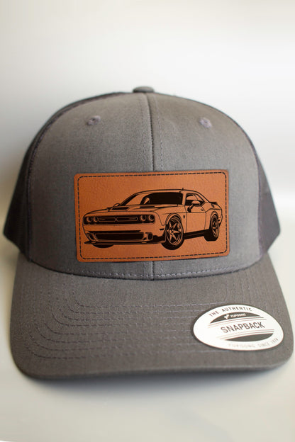 Dodge Challenger Trucker Cap with Leatherette Patch